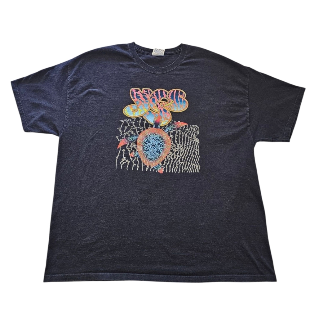2009 YES Black Graphic Turtle Tour T-Shirt XXL